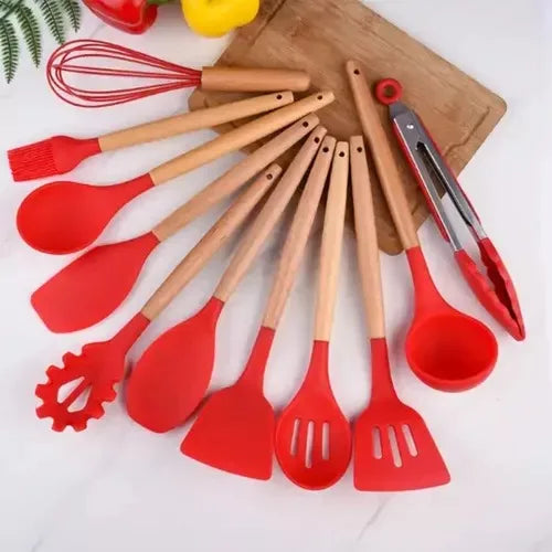 Kit de Colheres de Silicone 12 Peças