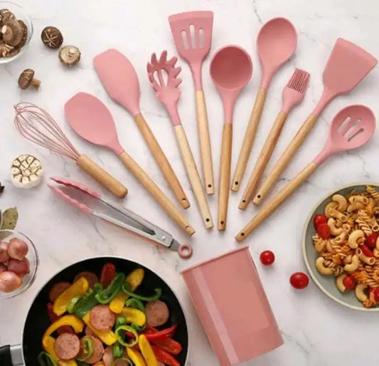 Kit de Colheres de Silicone 12 Peças