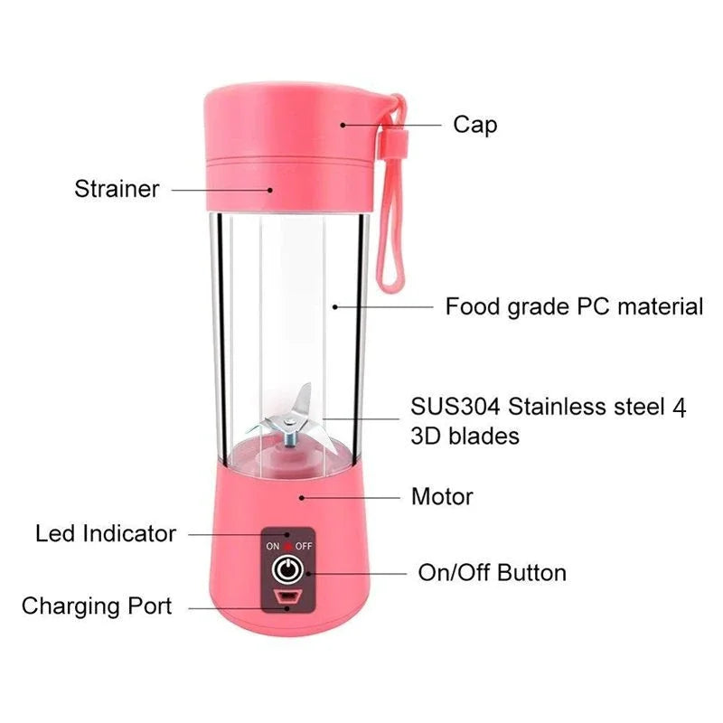 Mini Liquidificador Portátil Recarregável