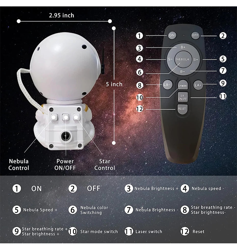 Astronauta Projetor de Galáxia